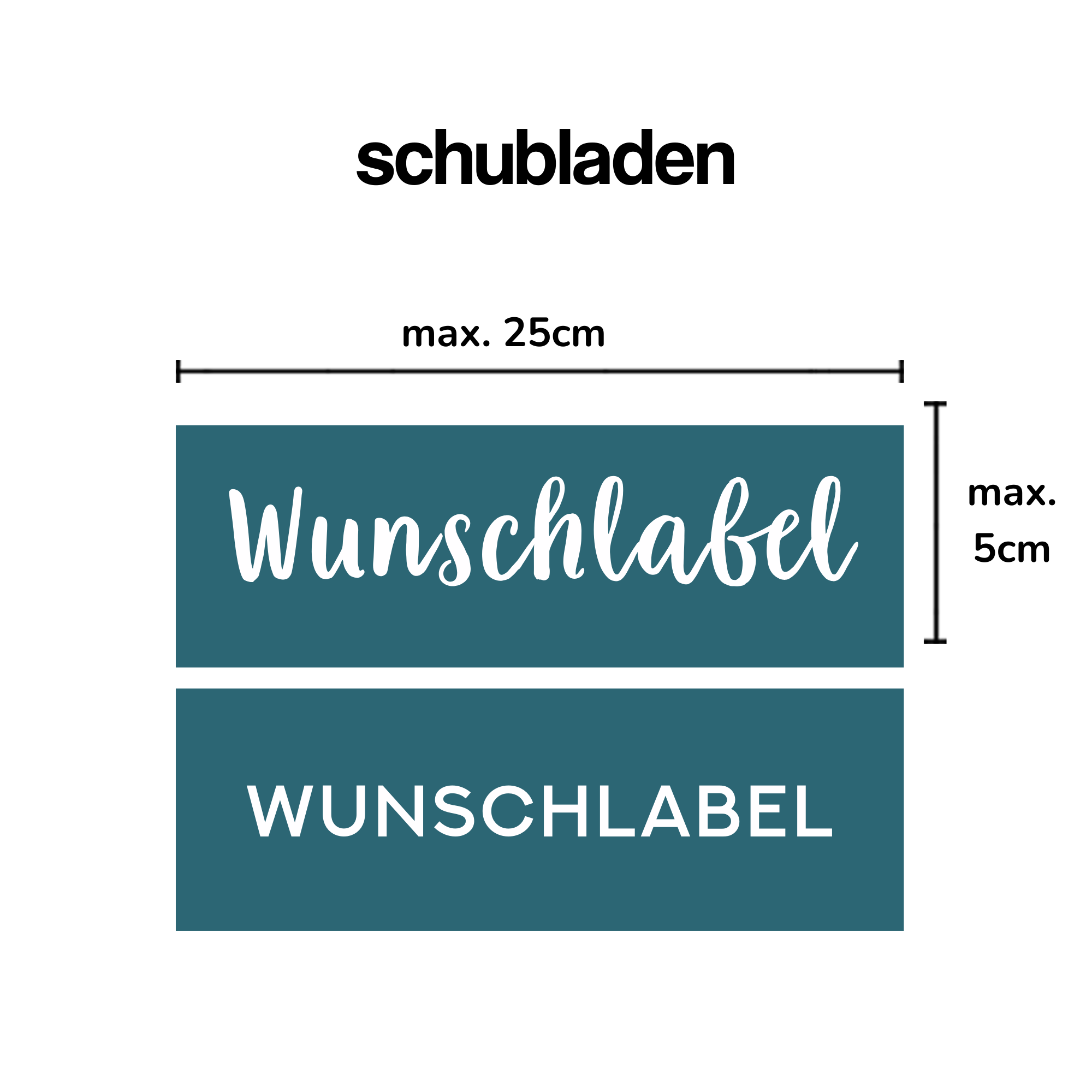 Schubladen Label