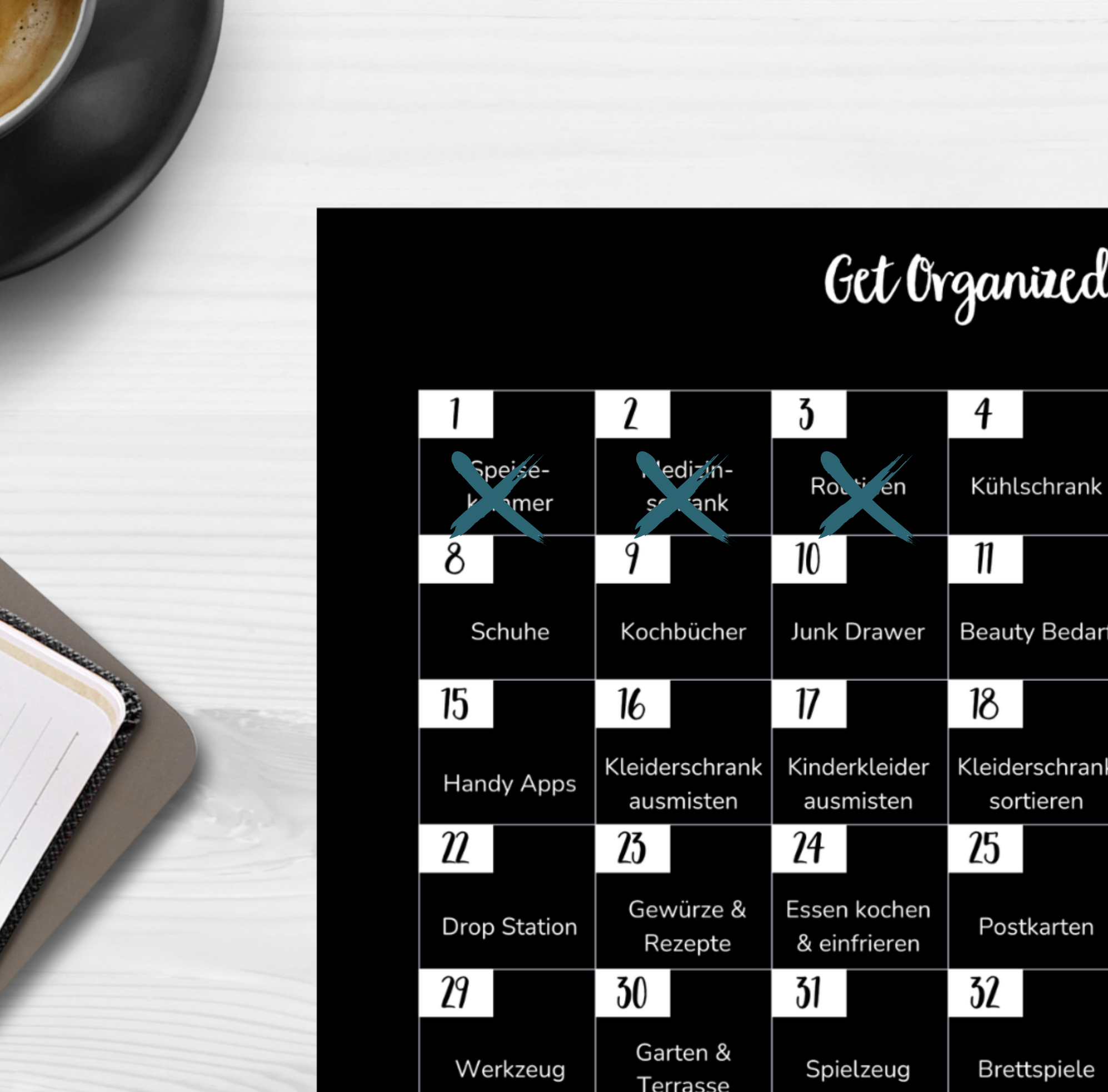 Get Organized Guide, BLACK EDITION